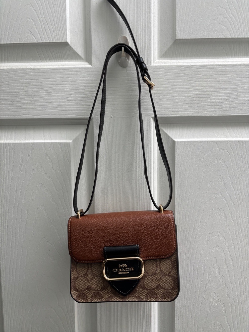 🤎 Coach Morgan Crossbody Bag | Brown Canvas & Leather Gold Hardware 🤎 - Picture 8 of 8